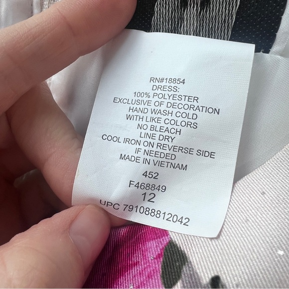 Rare Editions Girls Ivory Floral High-low hem Dress. - Picture 10 of 10